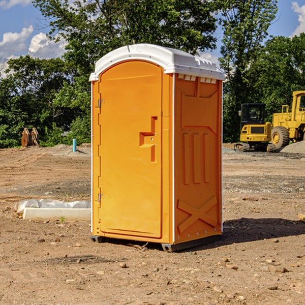 how often are the portable restrooms cleaned and serviced during a rental period in North Lakeport